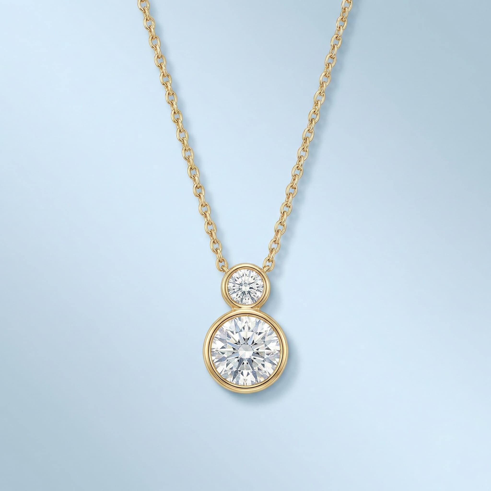 AI-generated jewellery photography by Razia Jukes — necklace flat lay