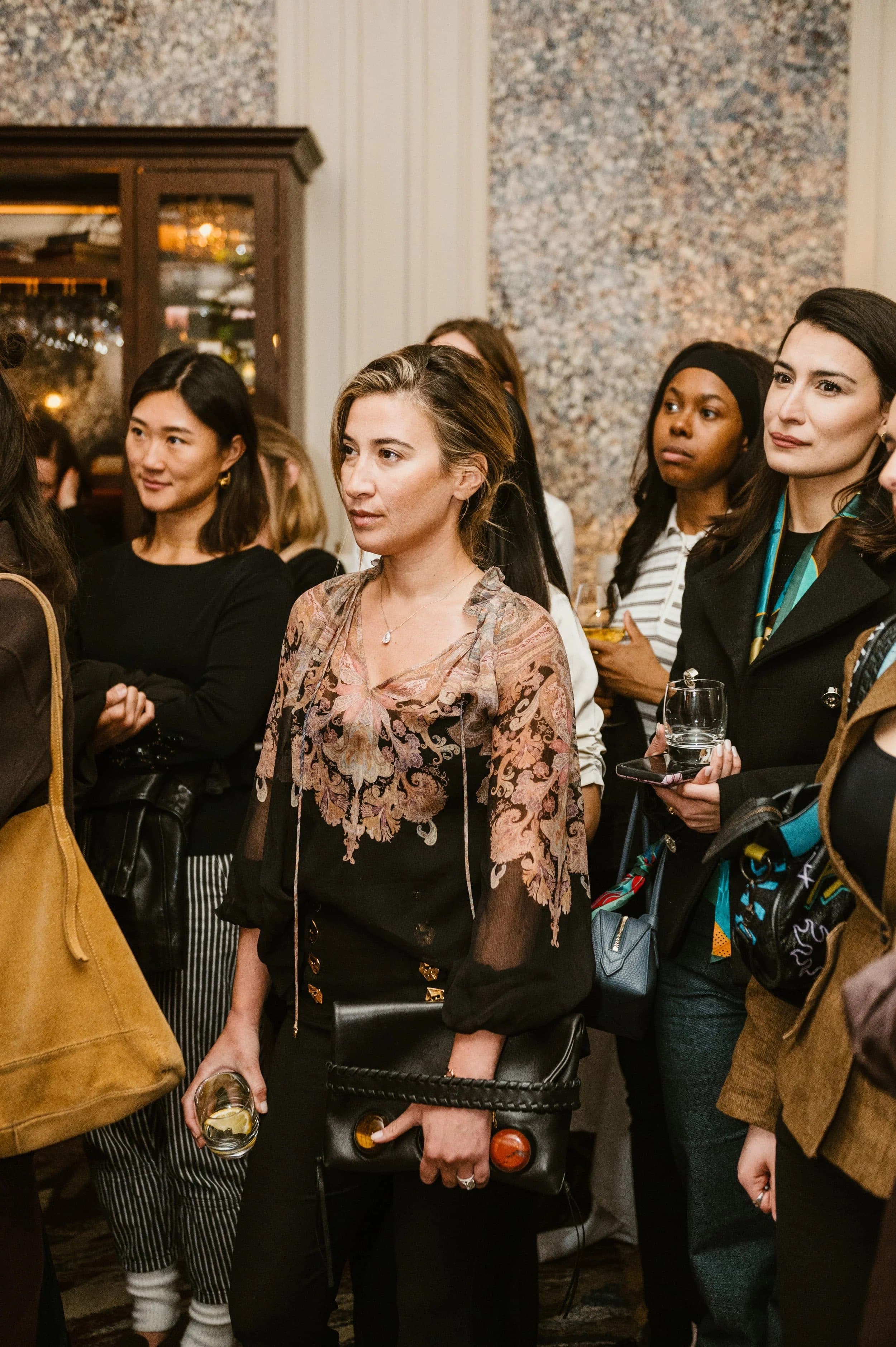 Guests listening to the talks at a Home House launch event